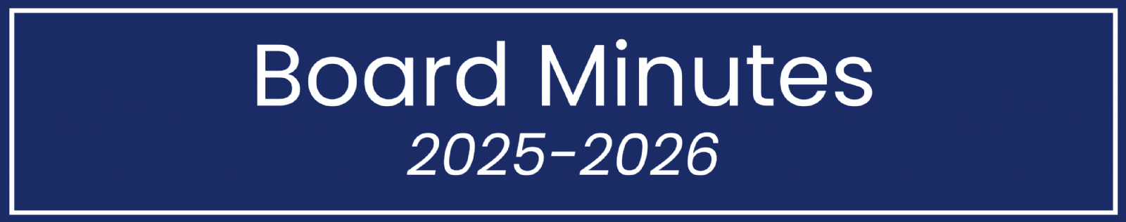 Board Minutes Banner 2025-2026